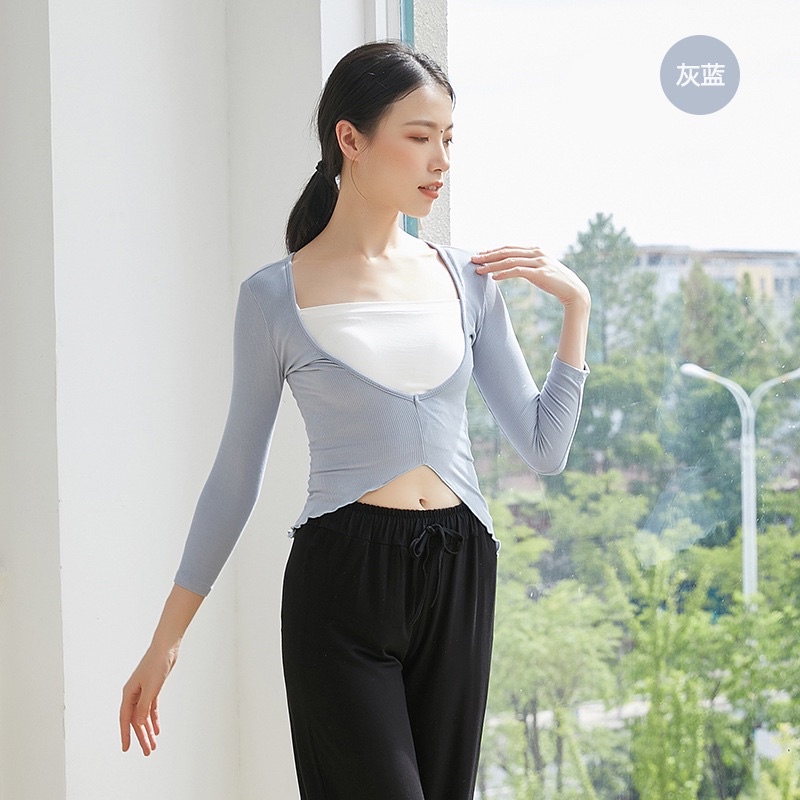 Áo thun tập múa, yoga, gym, nhảy dance hở lưng mặc 2 kiểu