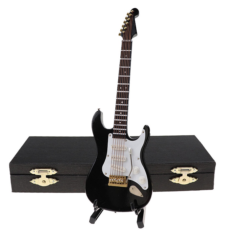 Mô Hình Đàn Guitar Điện Mini Bằng Gỗ Dùng Trang Trí Phòng Khách / Phòng Ngủ