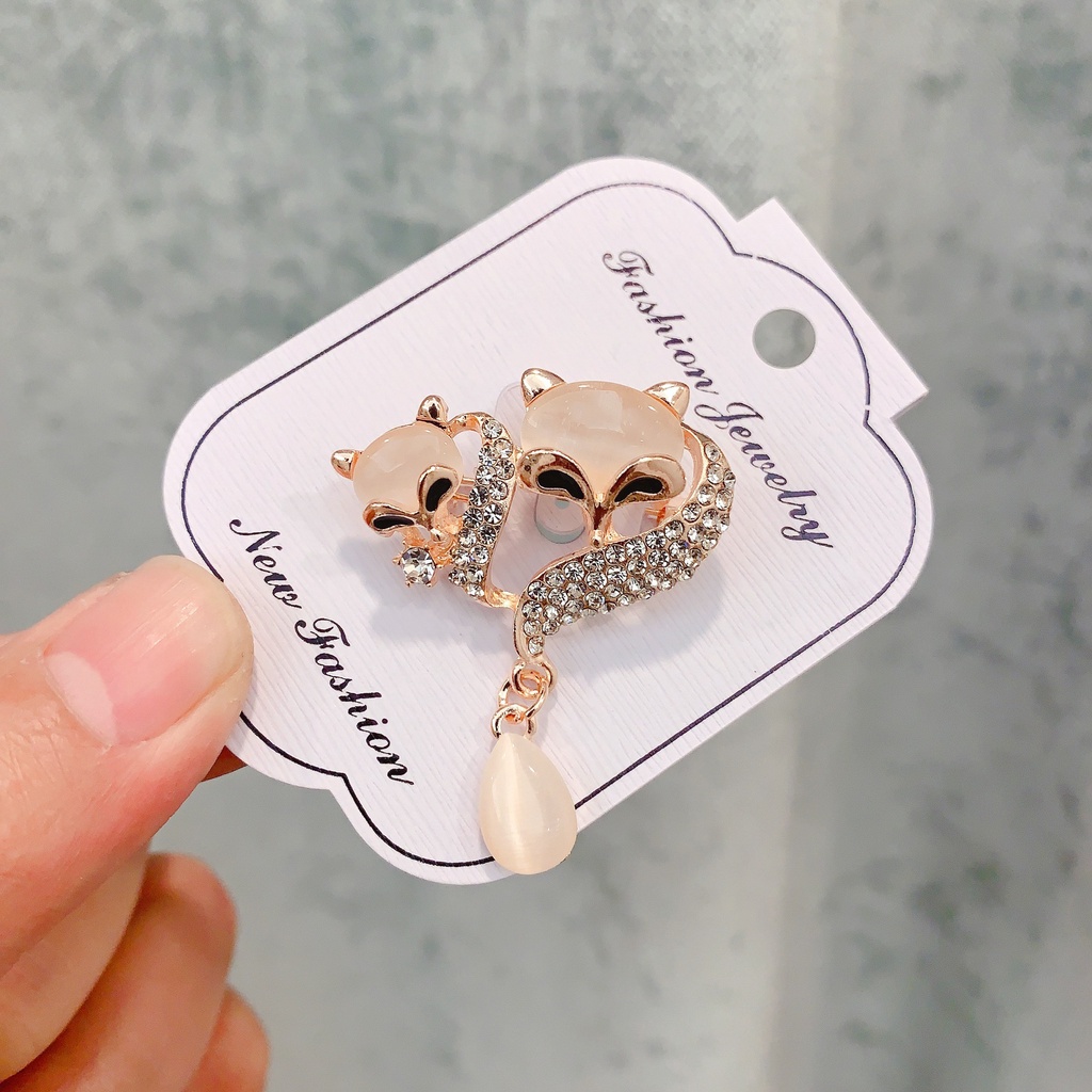 Ghim Cài Áo Hình Thiên Nga Đính Đá Nhân Tạo Thời Trang Cho Nữ