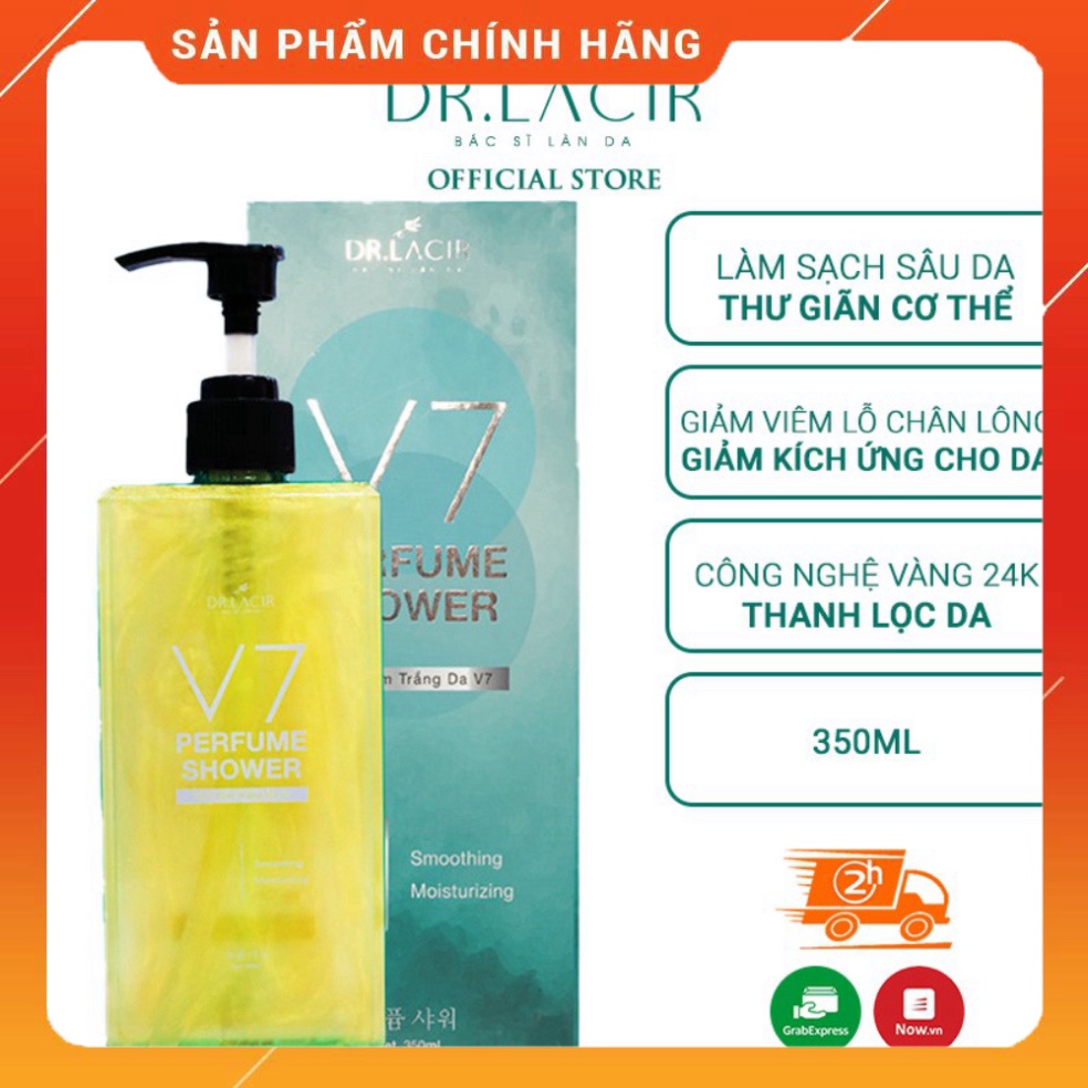 Sữa Tắm trắng sáng da V7 Pefrume Shower Dr Lacir 350ml DR31