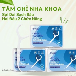 50 tăm chỉ nha khoa làm sạch răng miệng