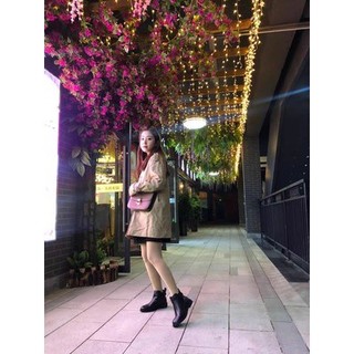 [ ORDER ] Giày bốt cao cổ đế bằng chất da