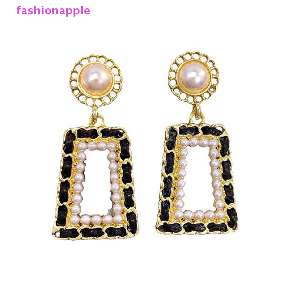 1 Cặp Bông Tai Đính Ngọc Trai Phong Cách Retro Thời Trang Dành Cho Nữ