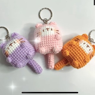 Móc khoá mèo con bằng len Handmade