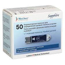 QUE THỬ ĐƯỜNG HUYẾT MEDISMART SAPPHIRE HỘP 50 QUE