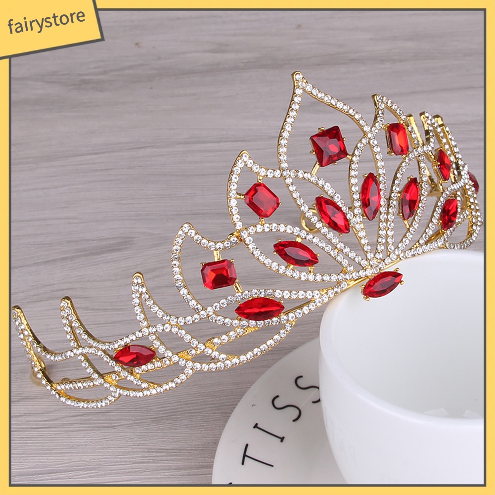 Cài Tóc Hình Vương Miện Đính Đá Pha Lê Nhân Tạo Sang Trọng Dành Cho Nữ [Fairy1]