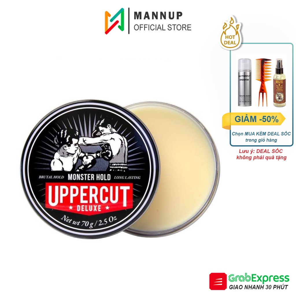 [Chính Hãng 100%] Sáp Vuốt Tóc Uppercut Monster Hold Pomade (Gốc Dầu) 70g