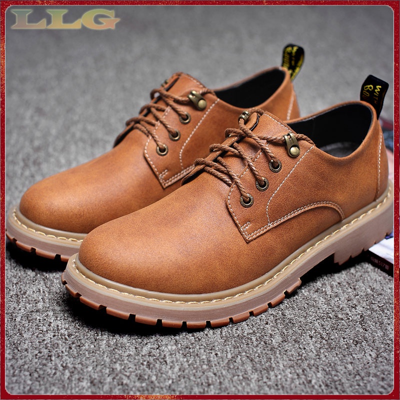 Giày Bốt Da Cổ Thấp Thời Trang Anh Quốc Cho Nam Size 37-47
