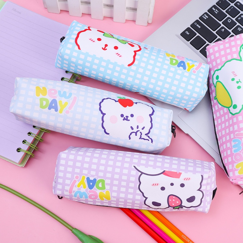 Túi Đựng Bút Hình Gấu Hoạt Hình Dễ Thương Sức Chứa Lớn