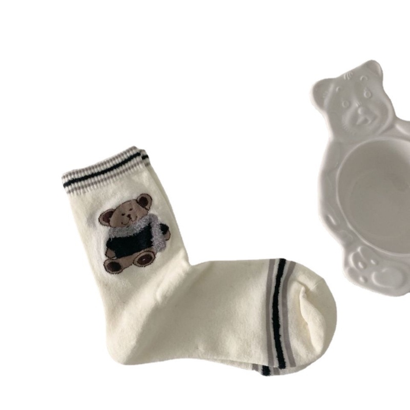 Vớ Cotton Cổ Cao In Họa Tiết Hoạt Hình Phong Cách Nhật Bản Dễ Thương Thời Trang Thu Đông Cho Nữ