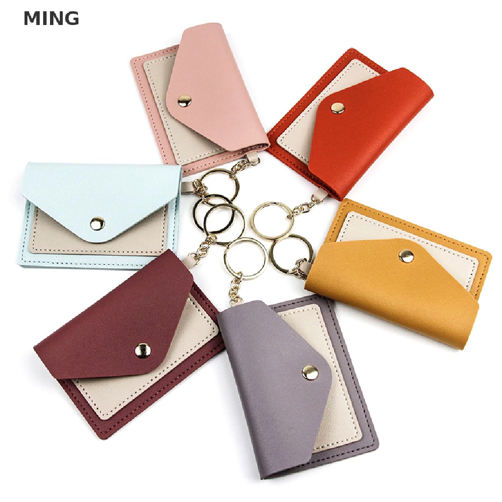 Ví Da Nhỏ Đựng Tiền / Thẻ ID Màu Hồng Dành Cho Nữ