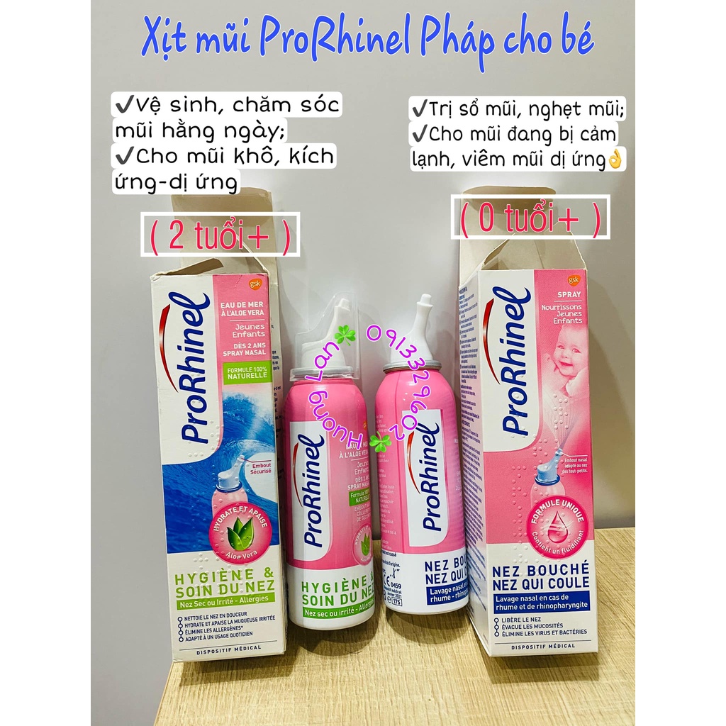 Dụng Cụ Hút Mũi Prorhinel - Xịt Mũi Prorhinel Pháp Cho Bé