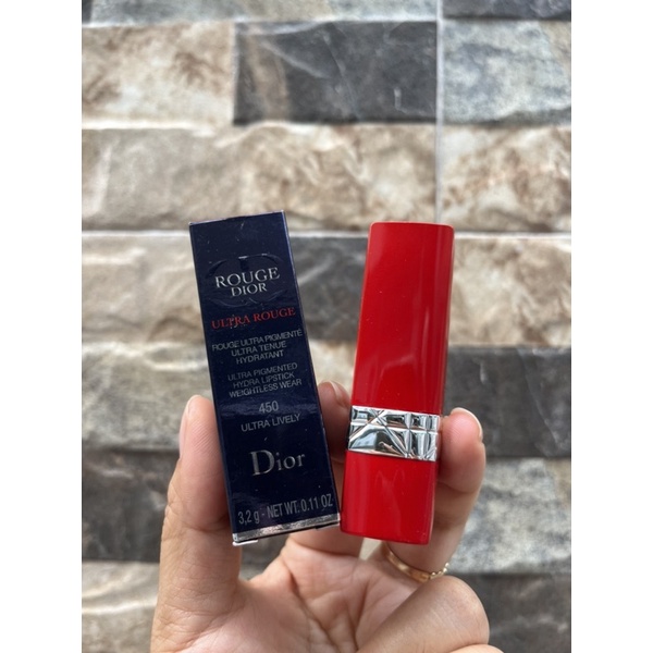 Son bán lì hậu satin Dior Ultra Rouge 450 Ultra Lively 3.2g Full Box. Màu cam nude