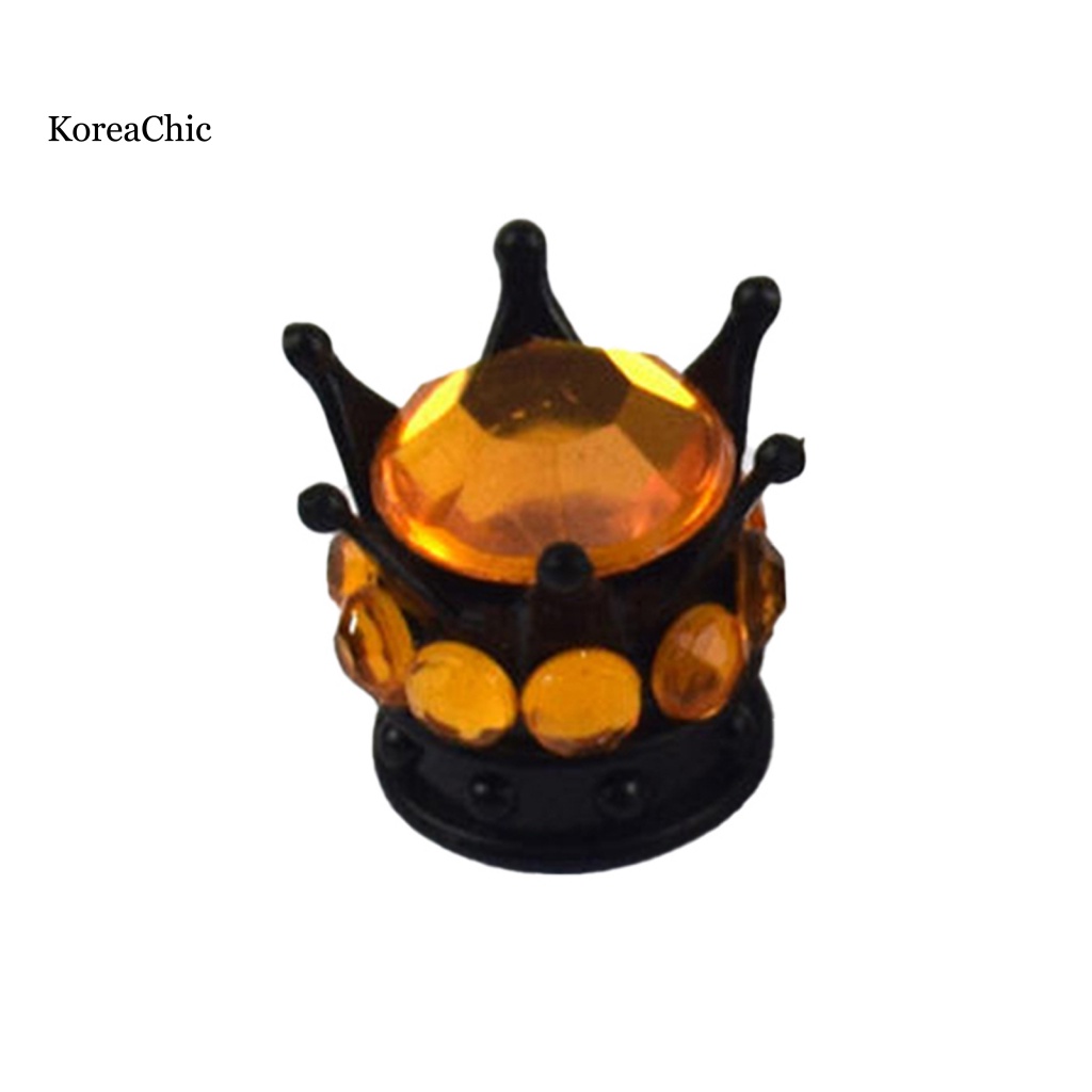 Nắp Van Xe Hơi Hình Vương Miện Đính Kim Cương Giả Handmade