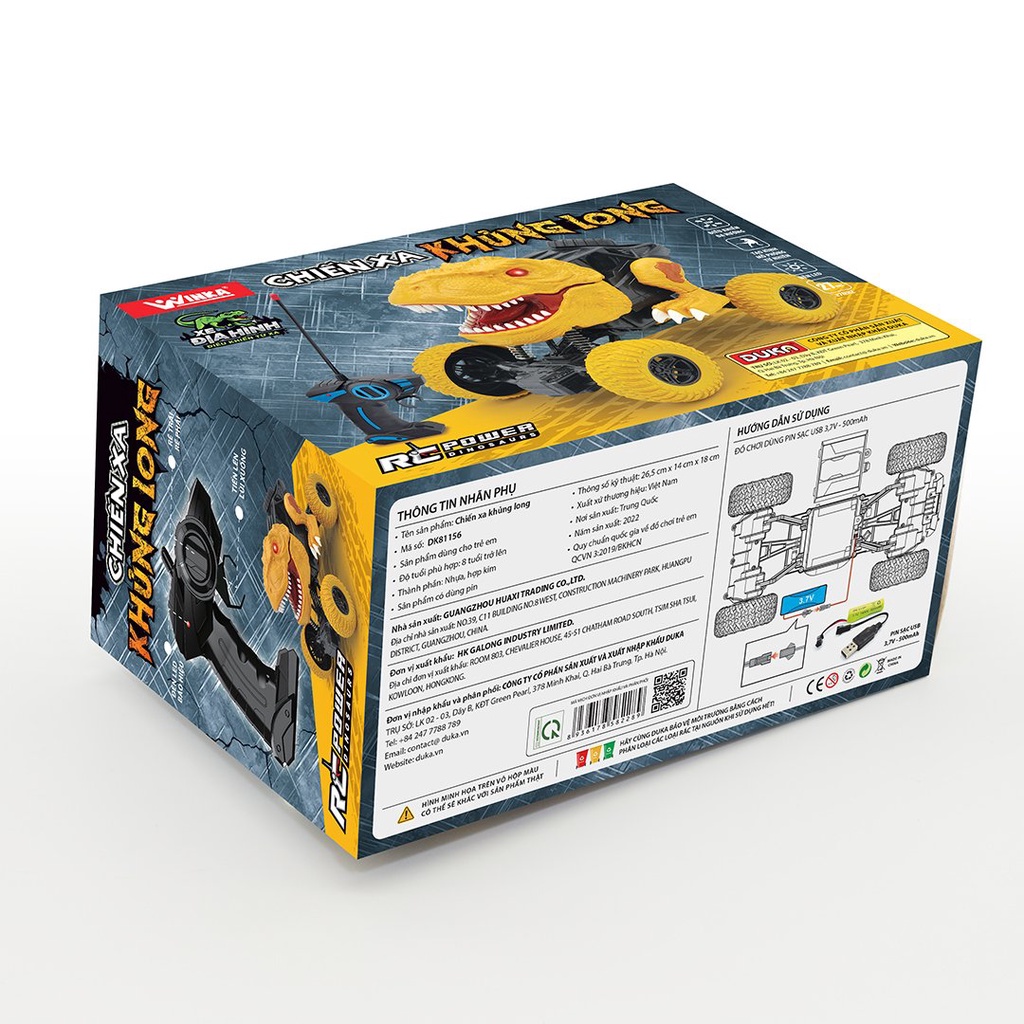Đồ Chơi : Xe Địa Hình Điều Khiển Từ Xa - Chiến Xa Khủng Long DK 81156