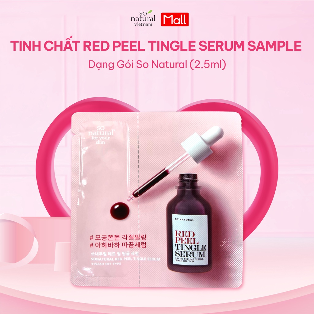 Tinh Chất Red Peel Tingle Serum Sample Dạng Gói So Natural (2,5ml)