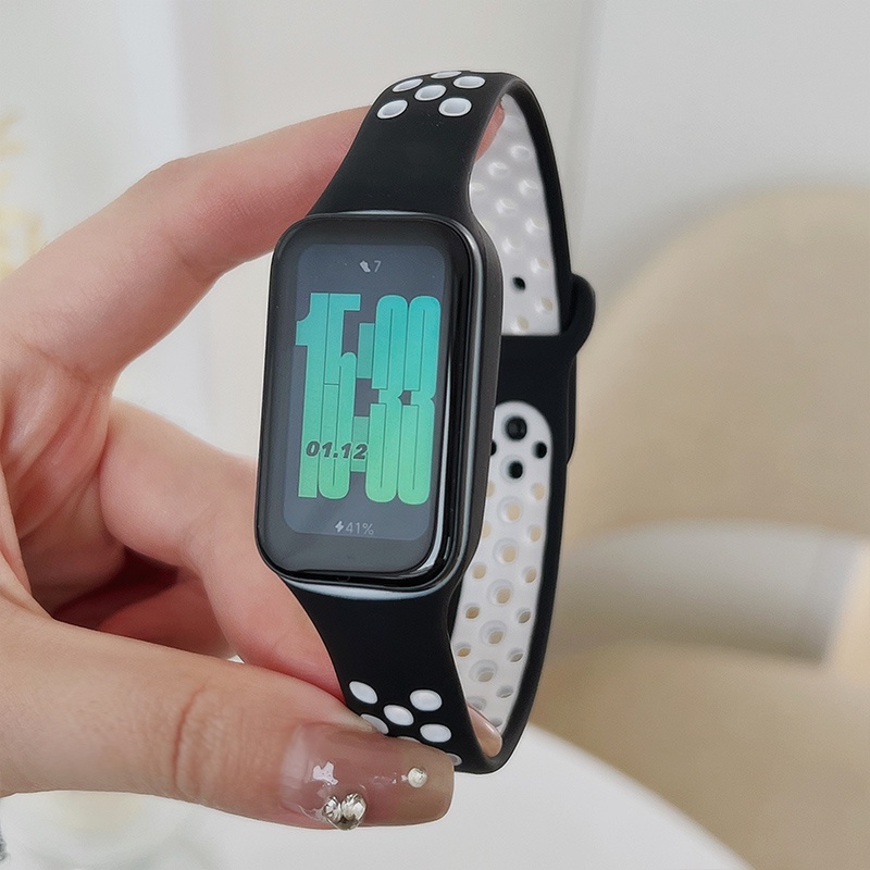 Dây Đeo Silicon 2 Lỗ Thoáng Khí Không Thấm Mồ Hôi Cho Đồng Hồ Thông Minh Redmi