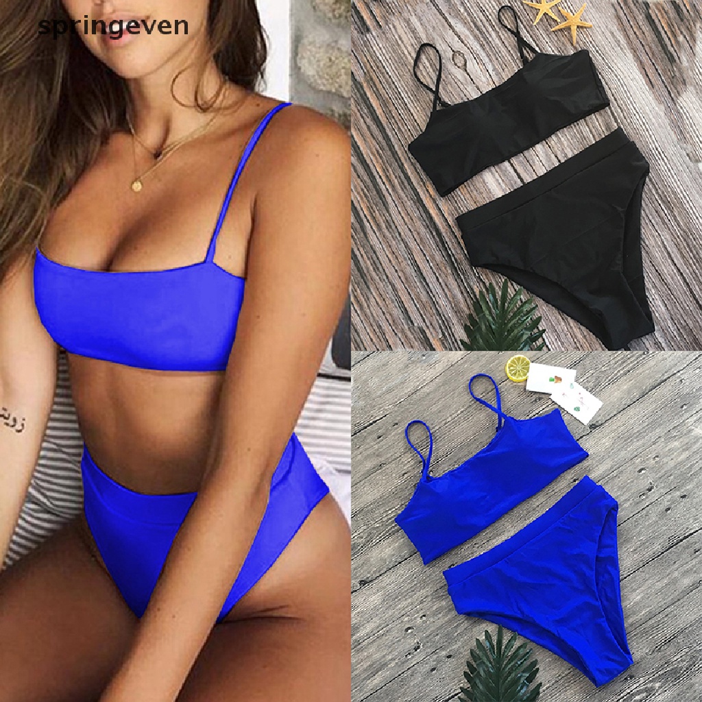 Bộ Bikini Hai Mảnh Lưng Cao Gợi Cảm Cho Nữ