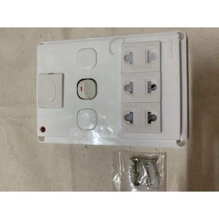 Bảng điện taplo giả âm o3 1 công tắc 3 ổ cắm conip