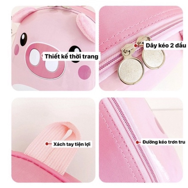 Balo đi học, cặp sách hình quả trứng cho bé trai bé gái mầm non hình thú ngộ nghĩnh