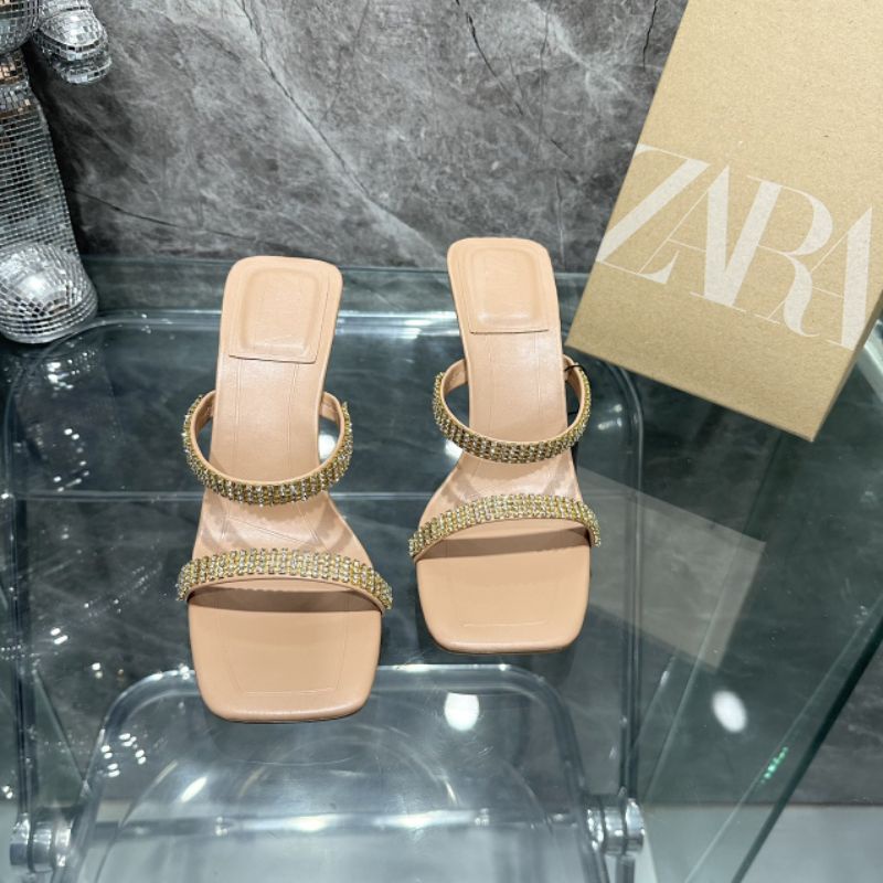 Guốc Zara 9p 2 Quai Đá Fullbox Tag Cao Cấp