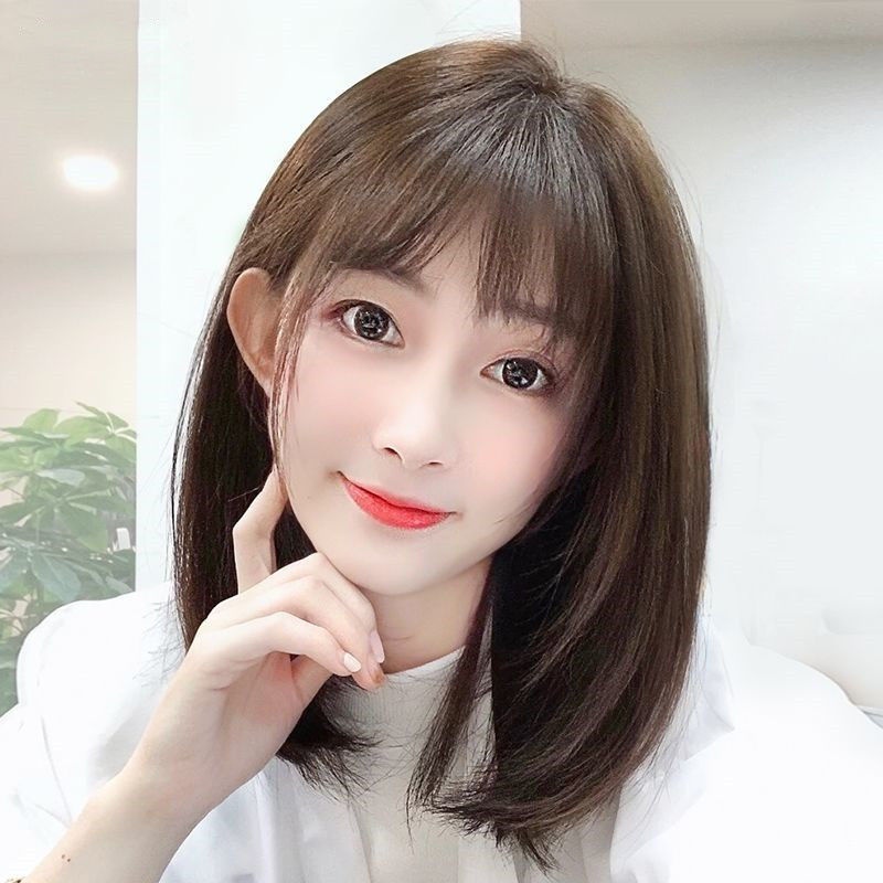 Tóc Giả Ngắn Xương Quai Xanh Ngọt Ngào Phong Cách Hàn Quốc Tự Nhiên Đơn Giản Cho Nữ