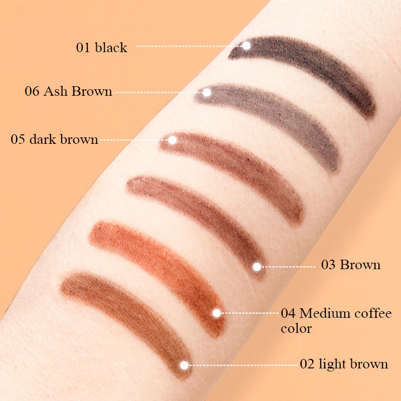 Bút Kẻ Lông Mày 6 Màu Tùy Chọn Chống Nước Chống Mồ Hôi Lâu Trôi Tiện Dụng