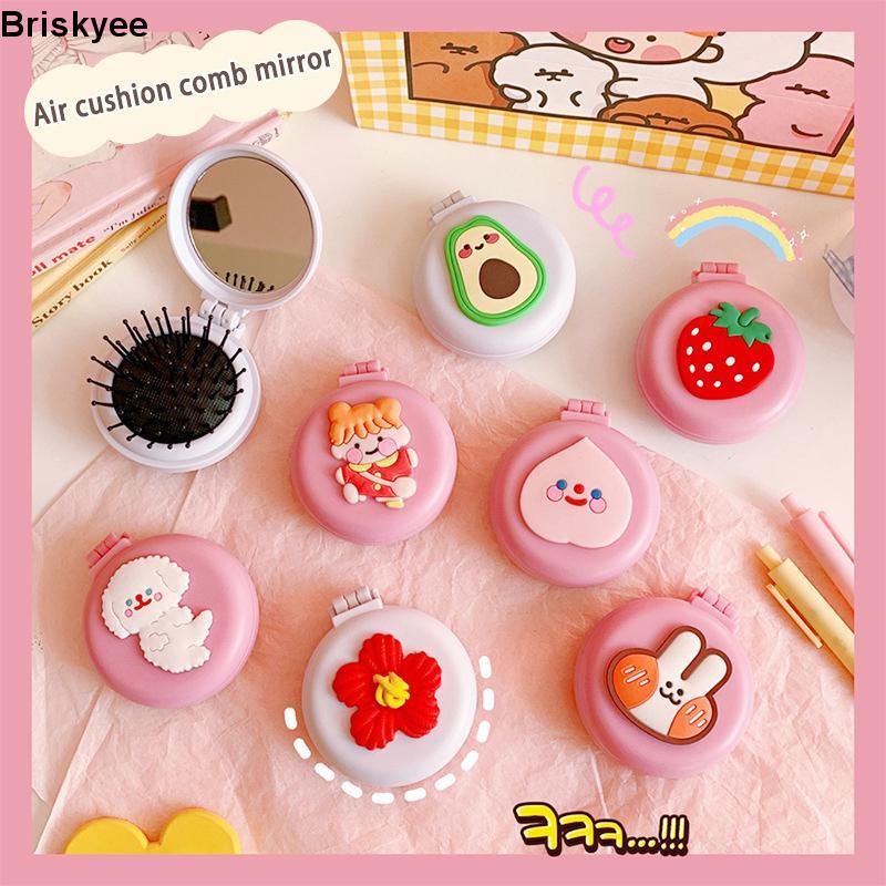 🎶Lược Gấp Kèm Gương Mini Phong Cách Hàn Quốc Dễ Thương - Shop Giao Mẫu Ngẫu Nhiên