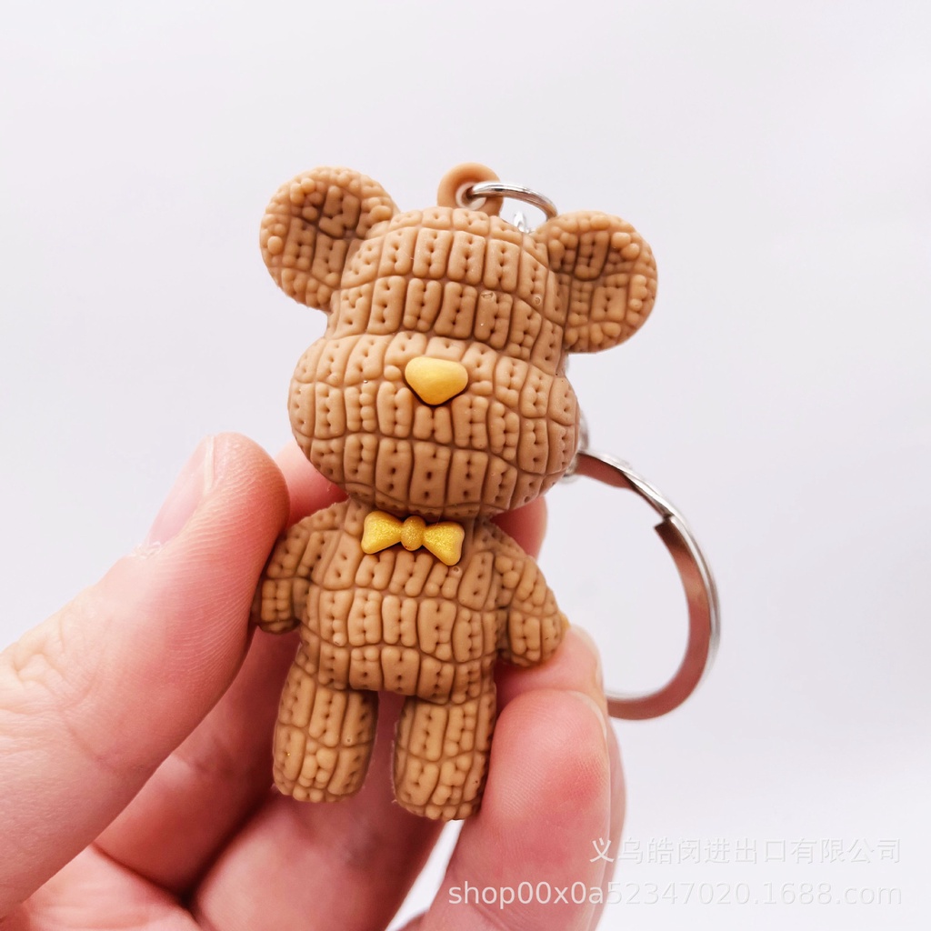 Móc Chìa Khóa Bằng Nhựa PVC Hình Gấu Dễ Thương Mẫu 2023