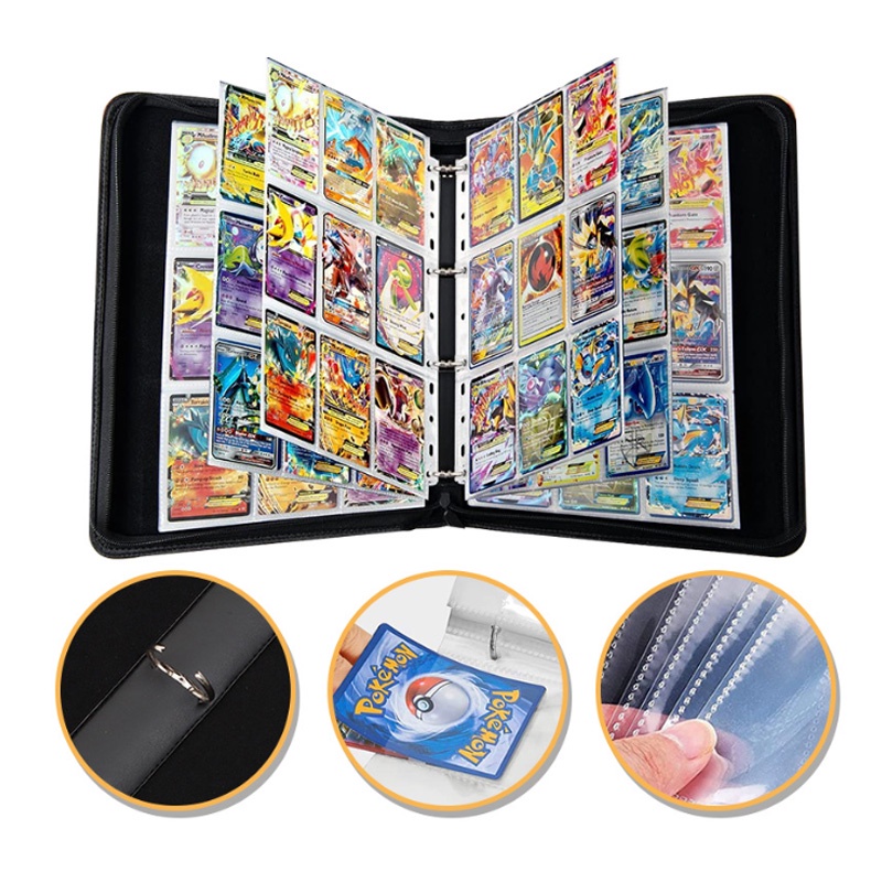 Set 3x3 900 Thẻ Bài Pokemon Khóa Kéo Cho Bé
