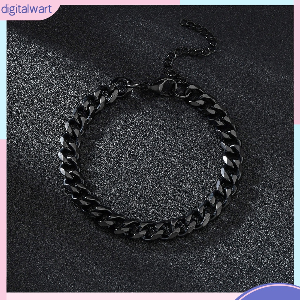 Vòng Tay Mắt Xích Bằng Thép Không Gỉ Mạ Màu Phong Cách Hiphop Thời Trang Cho Nam