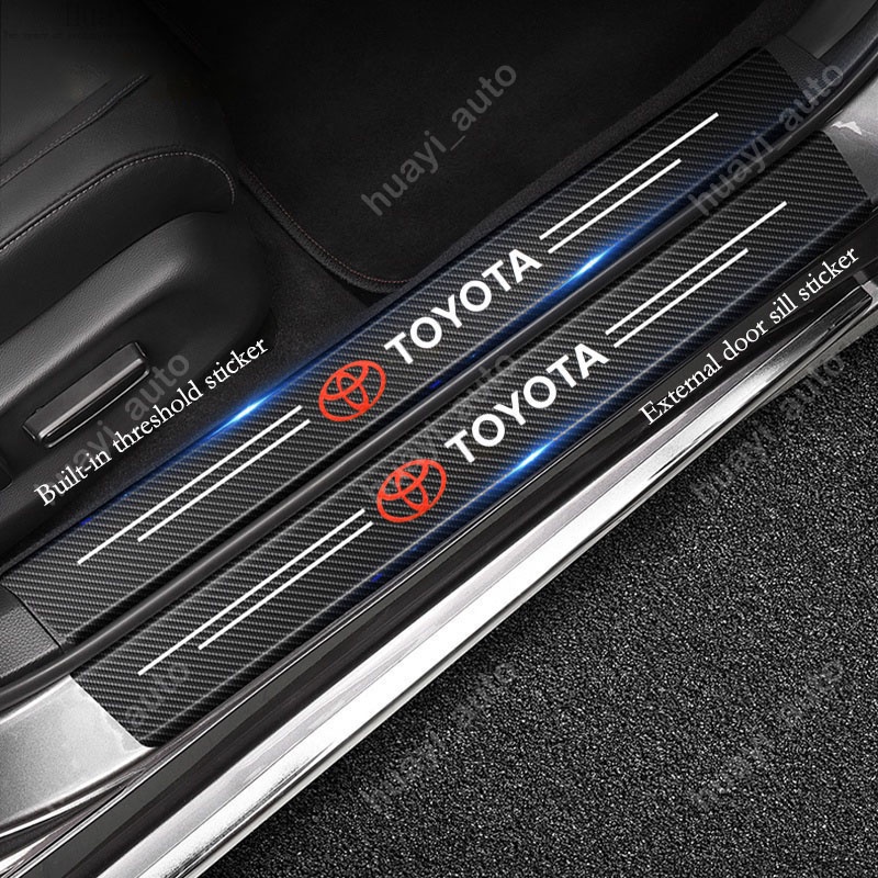 Sticker Sợi Carbon Dán Cửa Xe Hơi Toyota Hilux Revo Vigo G8 AN110 AN120 AN130 Chống Trầy Xước