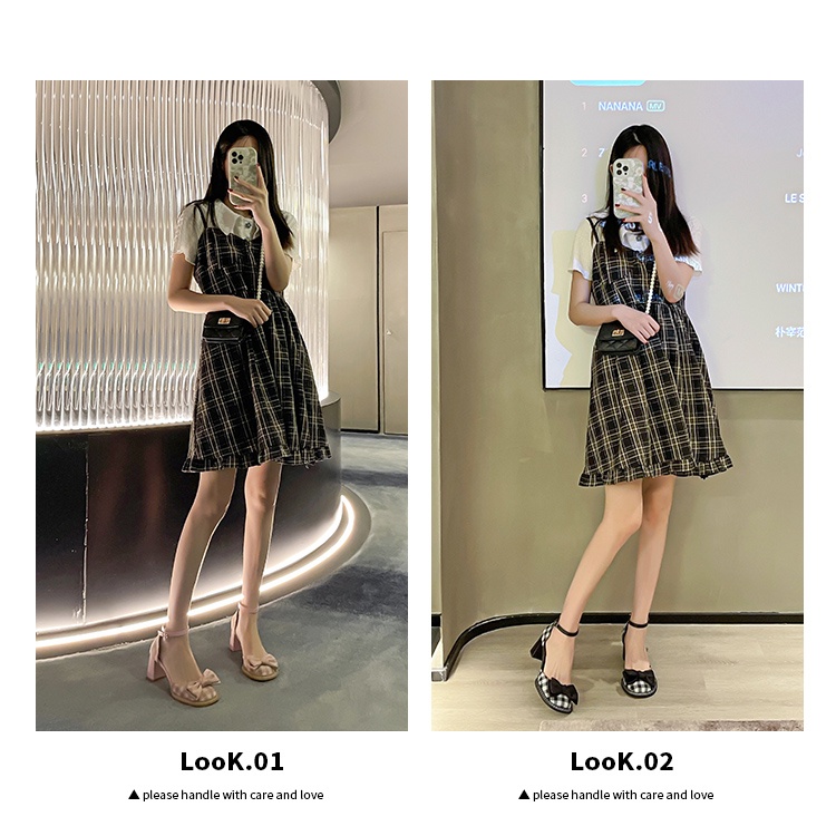 Giày Cao Gót Mary Jane Cao Gót Mùa Hè 2023 Đính Nơ Ngọc Trai Phong Cách Mới Hợp Thời Trang Cho Nữ