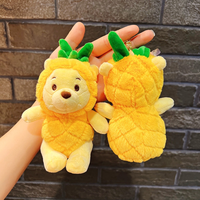 Móc Khóa Gấu Pooh Nhồi Bông Mềm Mại Dễ Thương