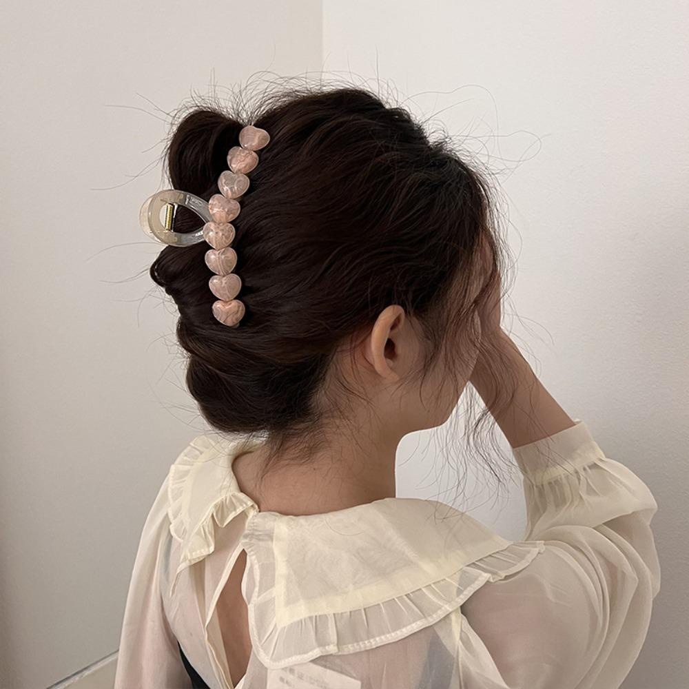 LOMBARD Kẹp Tóc Hình Trái Tim Nhiều Màu Sắc Dễ Thương Cho Nữ