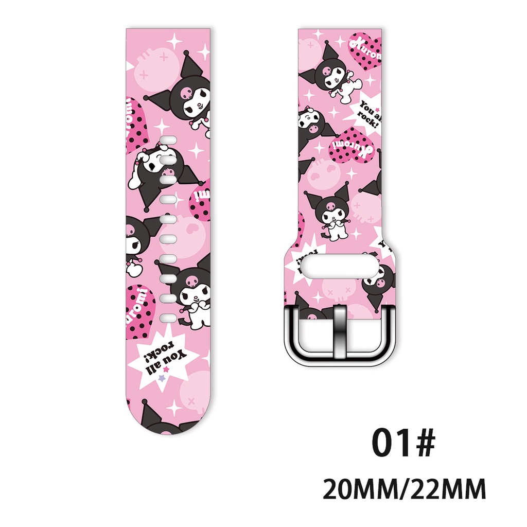 SANRIO Dây Đồng Hồ Thông Minh 20MM 22MM Cho iwatch / LG / OPPO / Huami / Jiaming / Samsung / Huawei GT