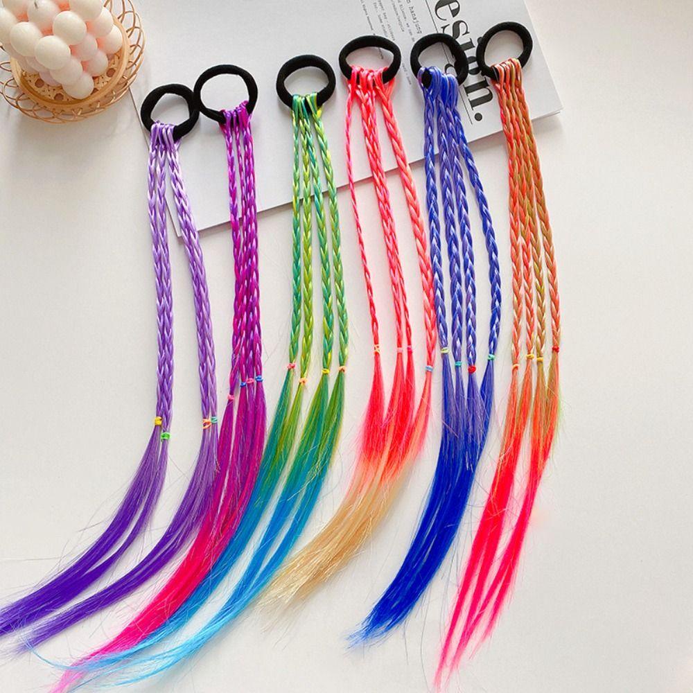 ANEMONE Bím Tóc Giả Thắt Bím Co Giãn Dễ Thương Dành Cho Bé Gái