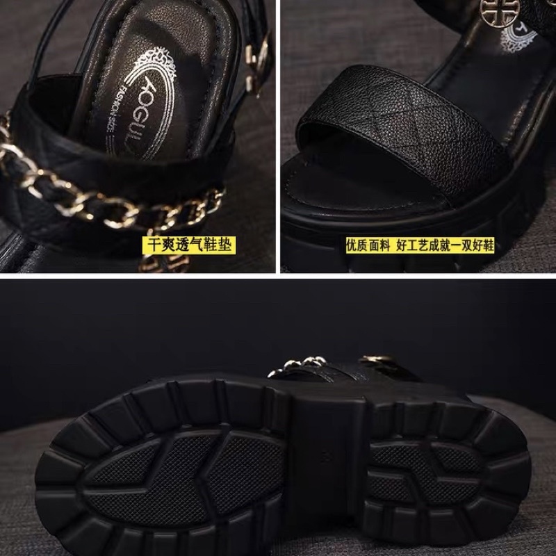 Sandal đế cao 7cm  dép quai hậu Andu Store