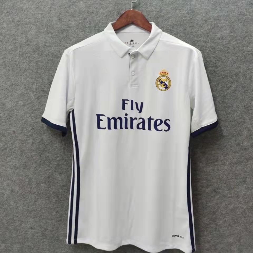 Áo sweater Tay Ngắn In Logo Real Madrid Phong Cách retro 16 / 17 Cho Ronaldo