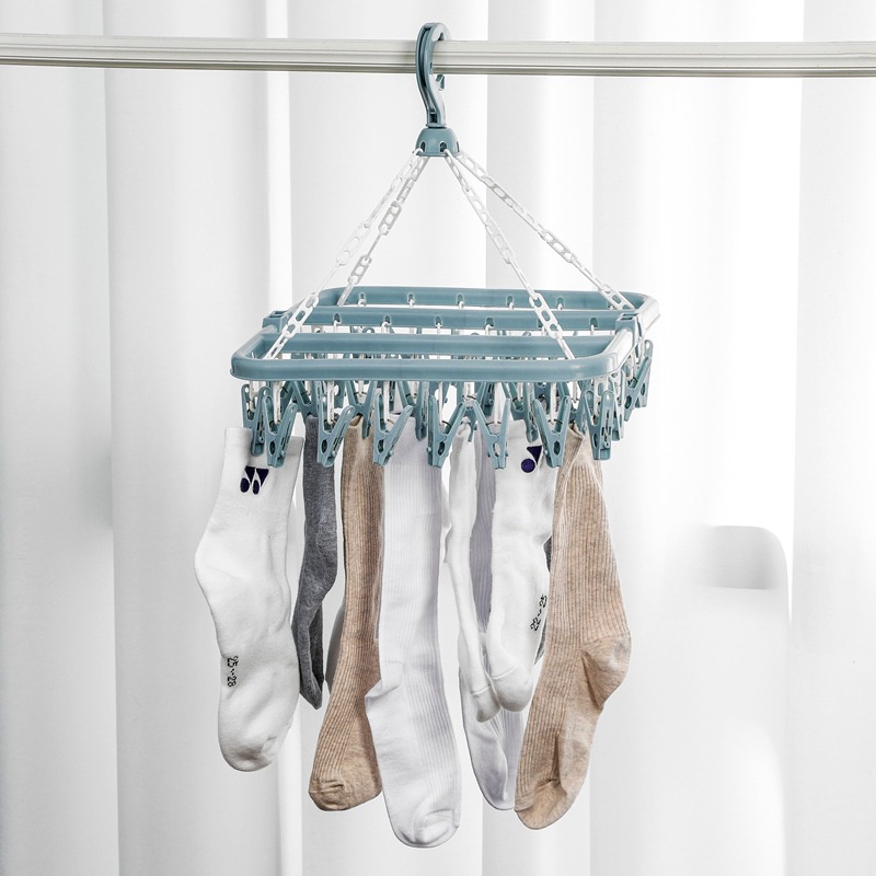 Móc treo quần áo 32 kẹp JYoohome, Móc chùm phơi đồ trẻ em đa năng, gấp gọn, tiện dụng