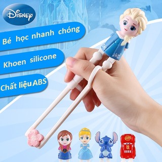 Đũa tập ăn 3D hình Elsa, Anna (Nữ hoàng băng giá) 3 in 1，có ảnh thật -Disney