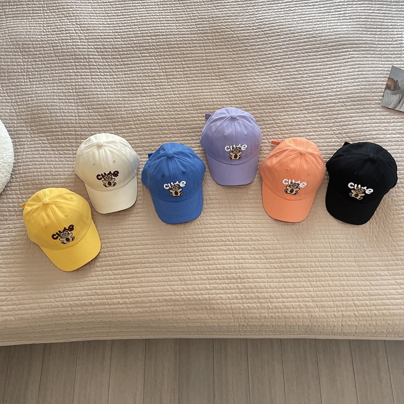 Mũ Lưỡi Trai Hình Chú Gấu Hoạt Hình Đáng Yêu Thời Trang Xuân Thu Cho Trẻ Em 1-3 Tuổi