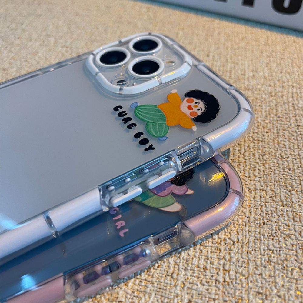 Ốp Điện Thoại TPU Mềm Chống Sốc Màu Dạ Quang Dễ Thương Cho IPhone 11 12 13 14 Pro Max