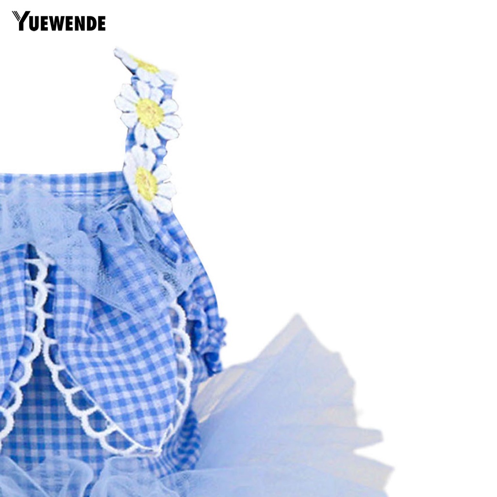 [Yue.z] Đầm Công Sở Đính Tai Thỏ Kẻ Sọc Caro Bắt Mắt Tốt Mặc Hàng Ngày Cho Thú Cưng