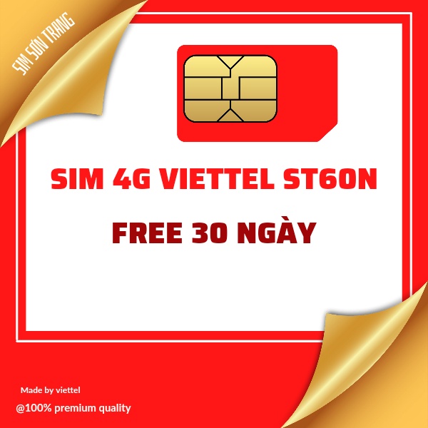 Sim 4G Viettel gói ST60N - ST90N, lưu lượng tốc độ cao từ 2GB đến 4GB/ngày