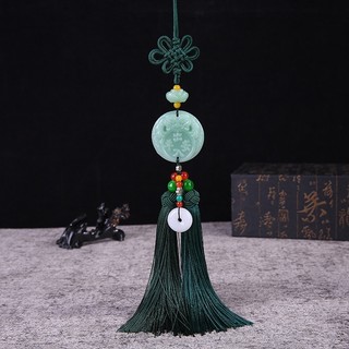 Ngọc Bội Lục Ngọc Hổ Phù Cát Tường - Dây treo ô tô cao cấp phong thuỷ