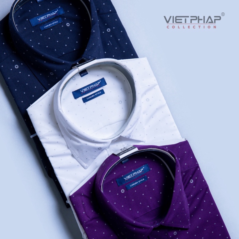 Áo sơ mi Bamboo ngắn tay nam VIỆT PHÁP / Form Luxury / Chất liệu Sợi Tre Cao Cấp thấm hút mồ hôi tốt 2107