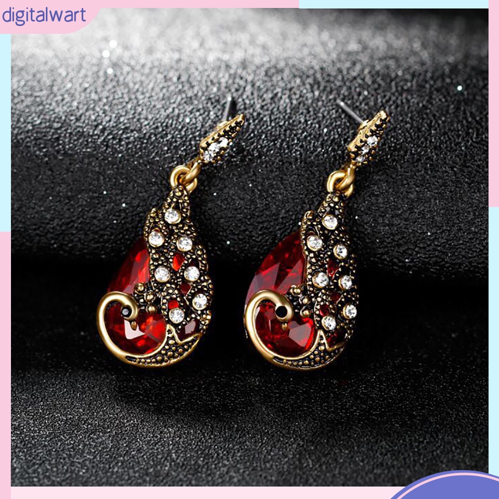 Set 3 Vòng cổ Và Bông Tai Hình Chim Công Đính Đá Nhân Tạo Thời Trang