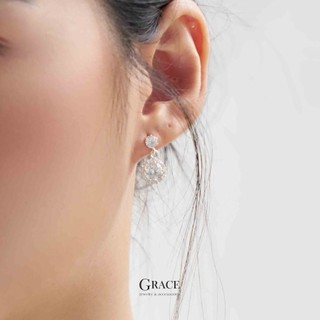 Khuyên tai đá tròn rơi Hadley Grace Jewelry