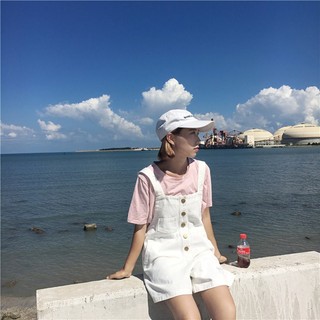 Yếm quần ulzzang quần yếm nữ đẹp ngắn quần yếm bò jean jeans kiểu dáng Hàn Quốc ống rộng